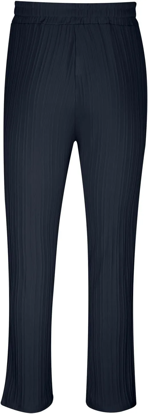 Men's Linen Pants Casual Pants Relaxed-Fit Beach Trousers Summer Yoga Pants Drawstring Elastic Waist Pants