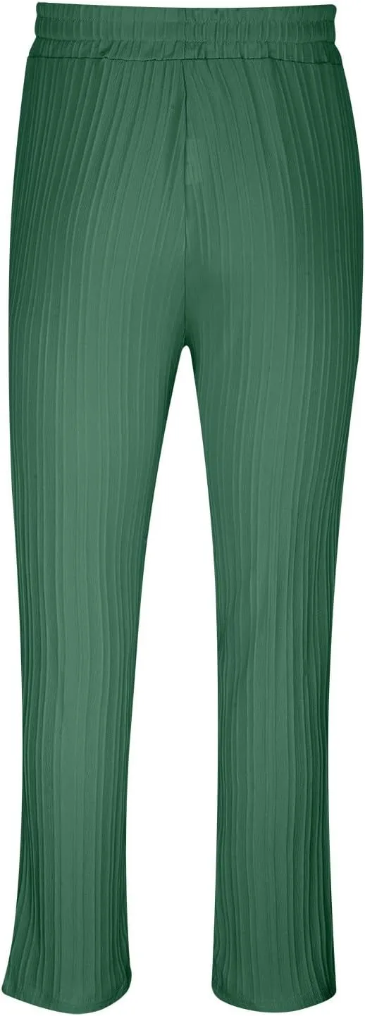 Men's Linen Pants Casual Pants Relaxed-Fit Beach Trousers Summer Yoga Pants Drawstring Elastic Waist Pants