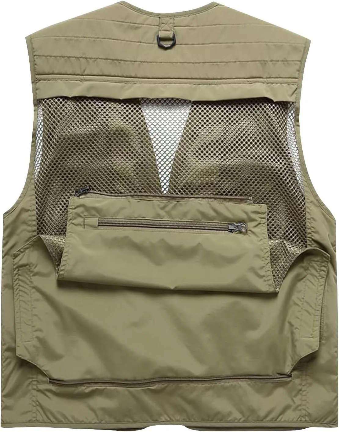 Men's Puffy Vests Multi Pocket Vest Thin Outdoor Fishing And Mountaineering Photography Breathable Tank Top, M-4XL