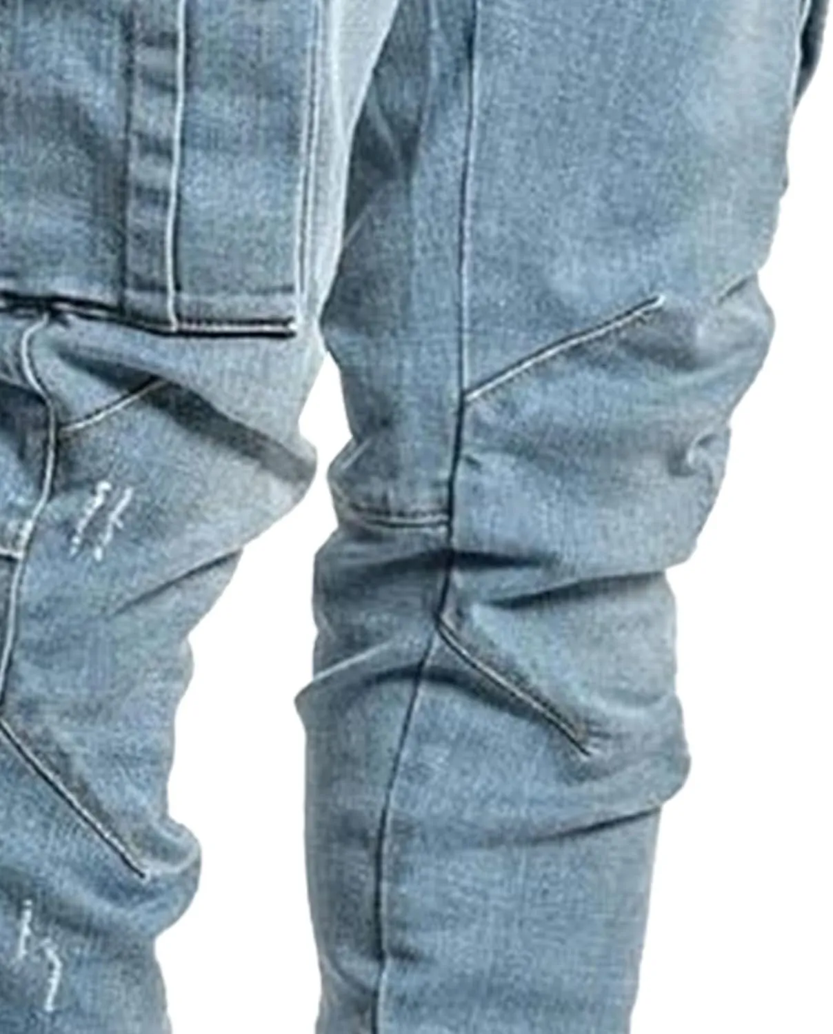 Men's Relaxed Fit Cargo Jeans Slim Fit Workwear Denim Pants Regular Ripped Comfort Flex Waist Jean