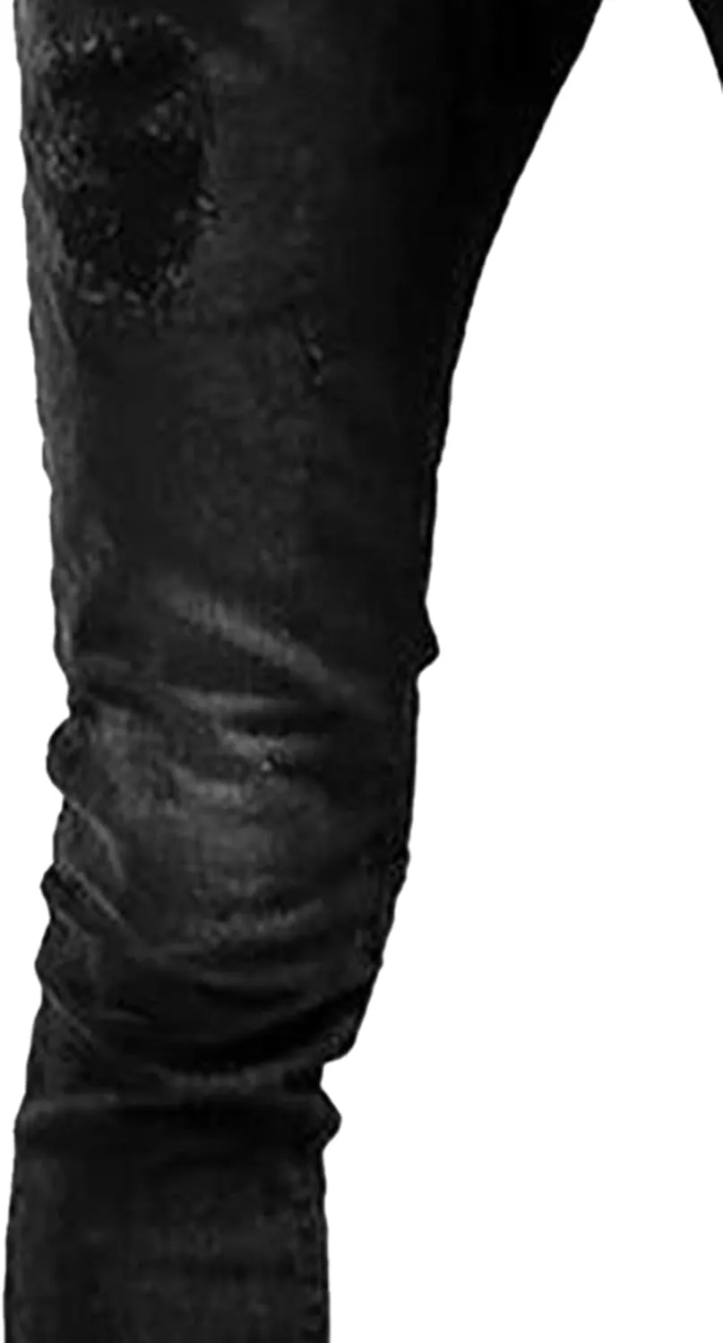 Men's Relaxed Fit Cargo Jeans Slim Fit Workwear Denim Pants Regular Ripped Comfort Flex Waist Jean