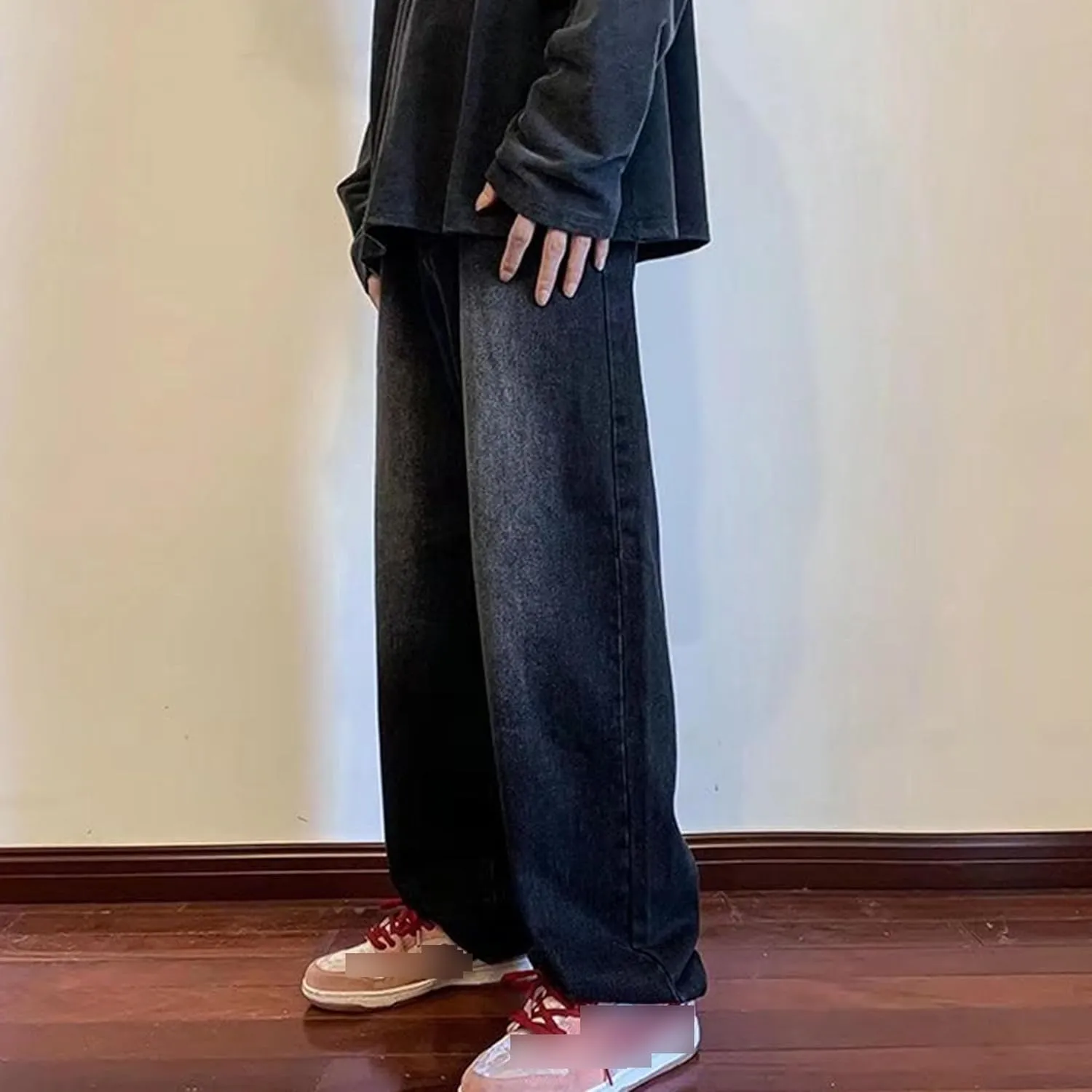 Men's Straight Leg Denim Pants Regular Fit Loose for Men Jean Relaxed Taper Slim Fit Jeans
