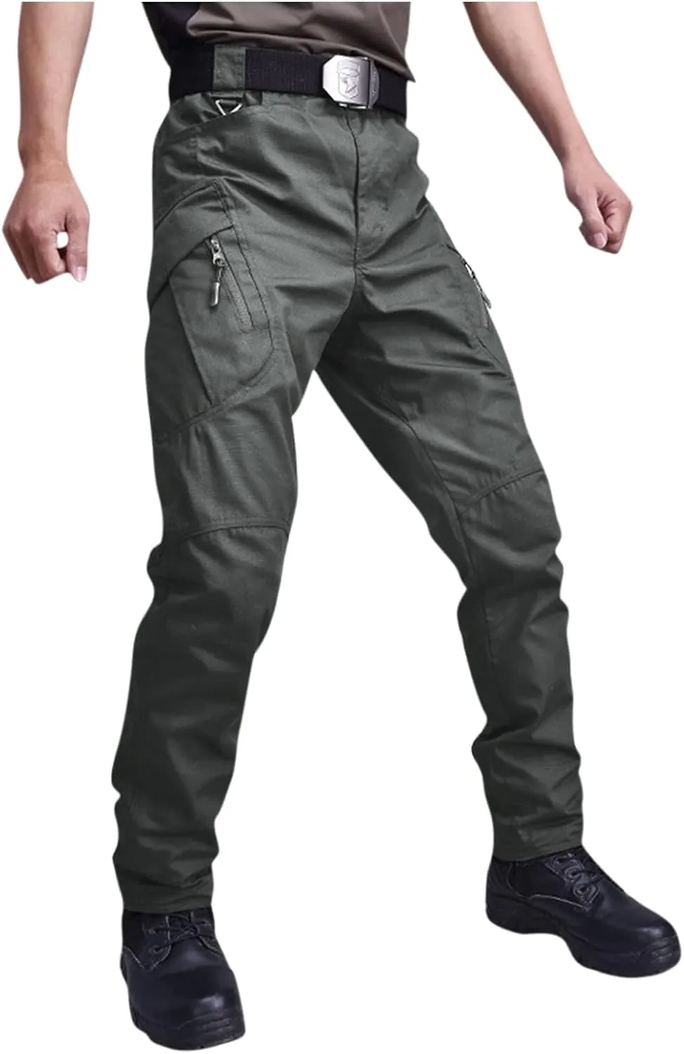 Men's Tactical Cargo Pants Water Lightweight Hiking Pants Outdoor Work Pants with Multi Pockets Men's Pants