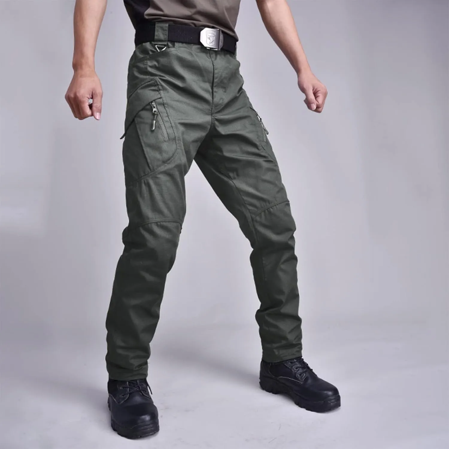 Men's Tactical Cargo Pants Water Lightweight Hiking Pants Outdoor Work Pants with Multi Pockets Men's Pants