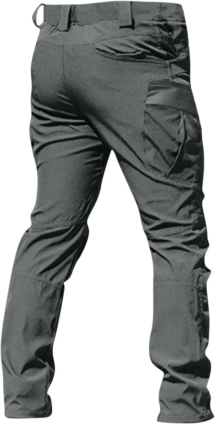 Men's Tactical Cargo Pants Water Lightweight Hiking Pants Outdoor Work Pants with Multi Pockets Men's Pants