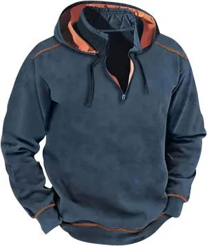 Men's Warm Military Tactical Sport Fleece Hoodie Jackets Winter Sweatshirt Quarter Zip Outdoor Adventure Pullover