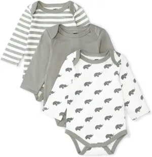 MONICA   ANDY Unisex Organic Cotton Baby Boy Girl Long Sleeve Jack   Jill Bodysuit