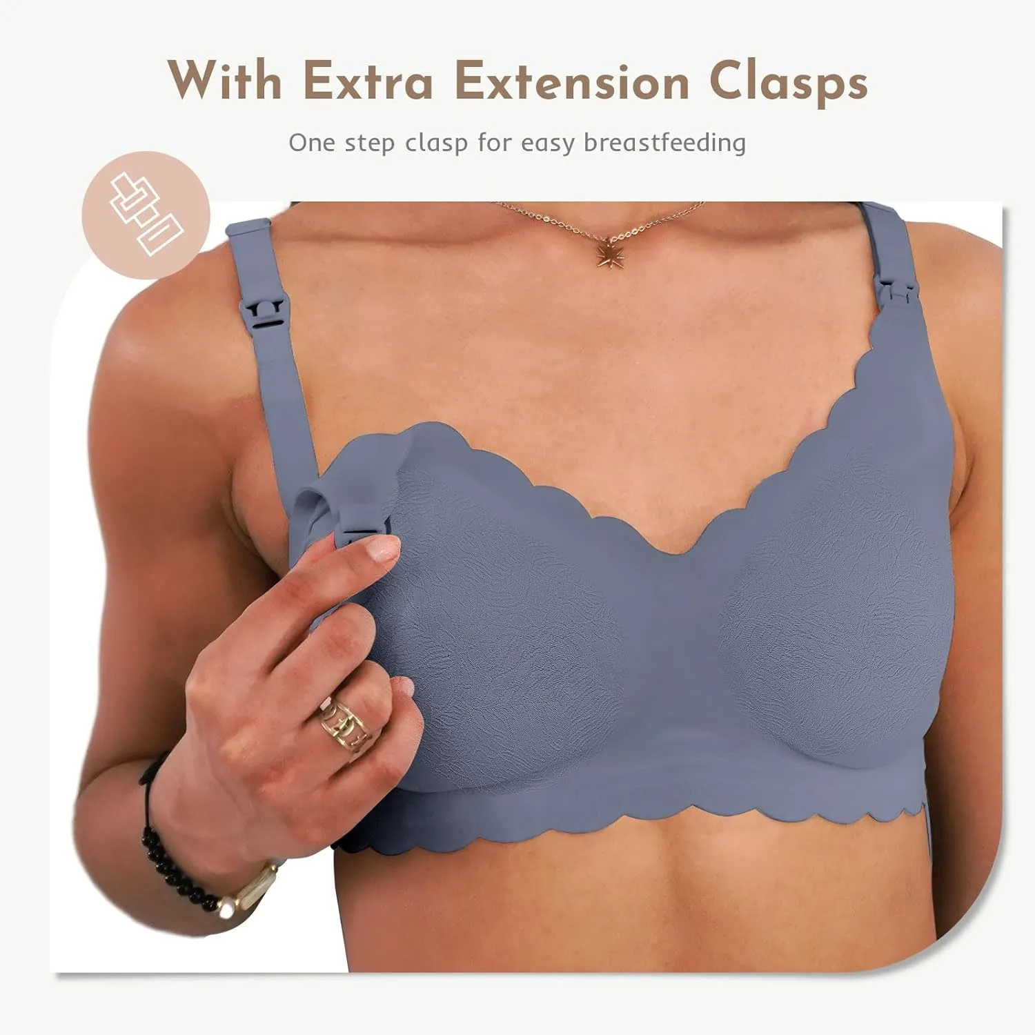 Nursing Bras for Breastfeeding, Seamless Ultra Comfort Maternity Bra, Natural Shape Pregnancy Bras for Women