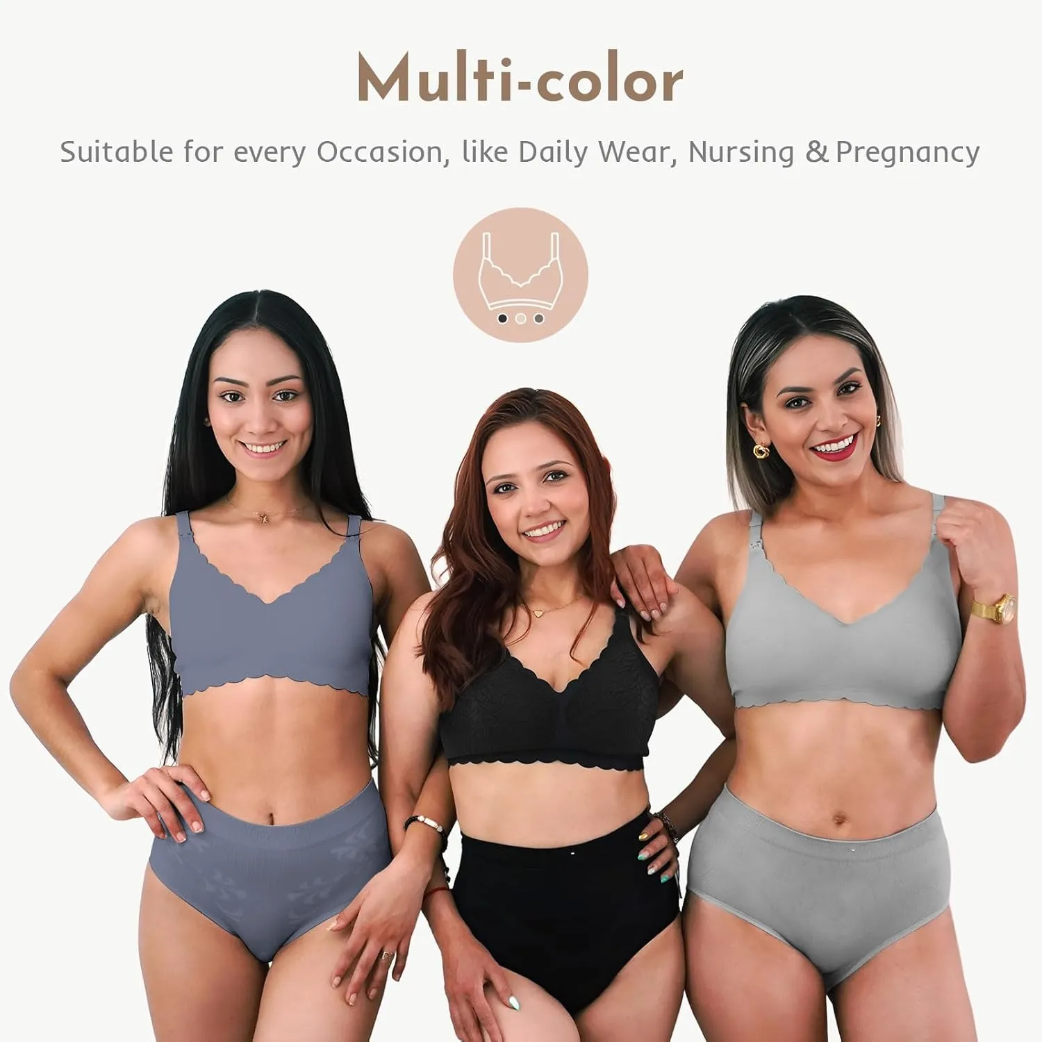 Nursing Bras for Breastfeeding, Seamless Ultra Comfort Maternity Bra, Natural Shape Pregnancy Bras for Women