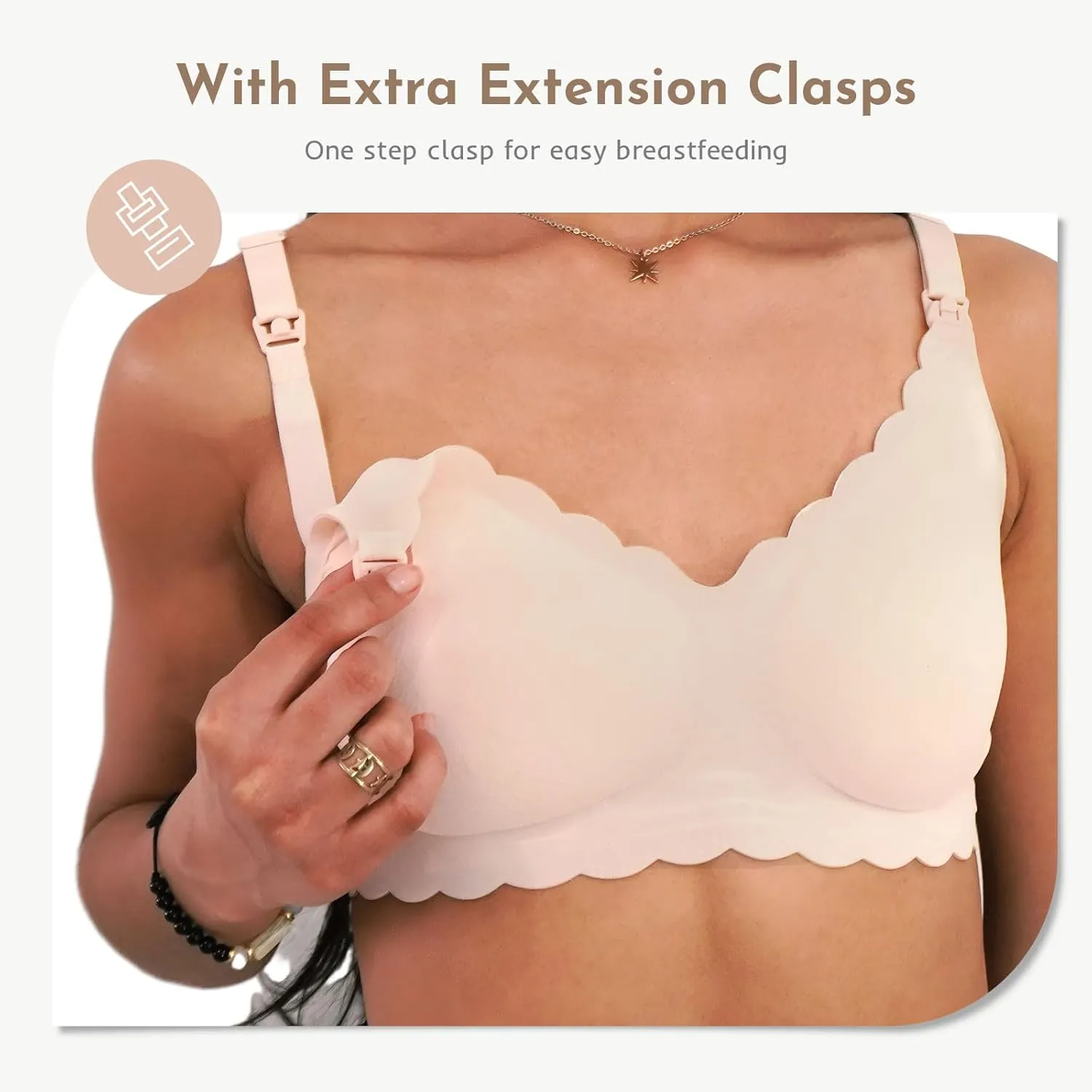 Nursing Bras for Breastfeeding, Seamless Ultra Comfort Maternity Bra, Natural Shape Pregnancy Bras for Women