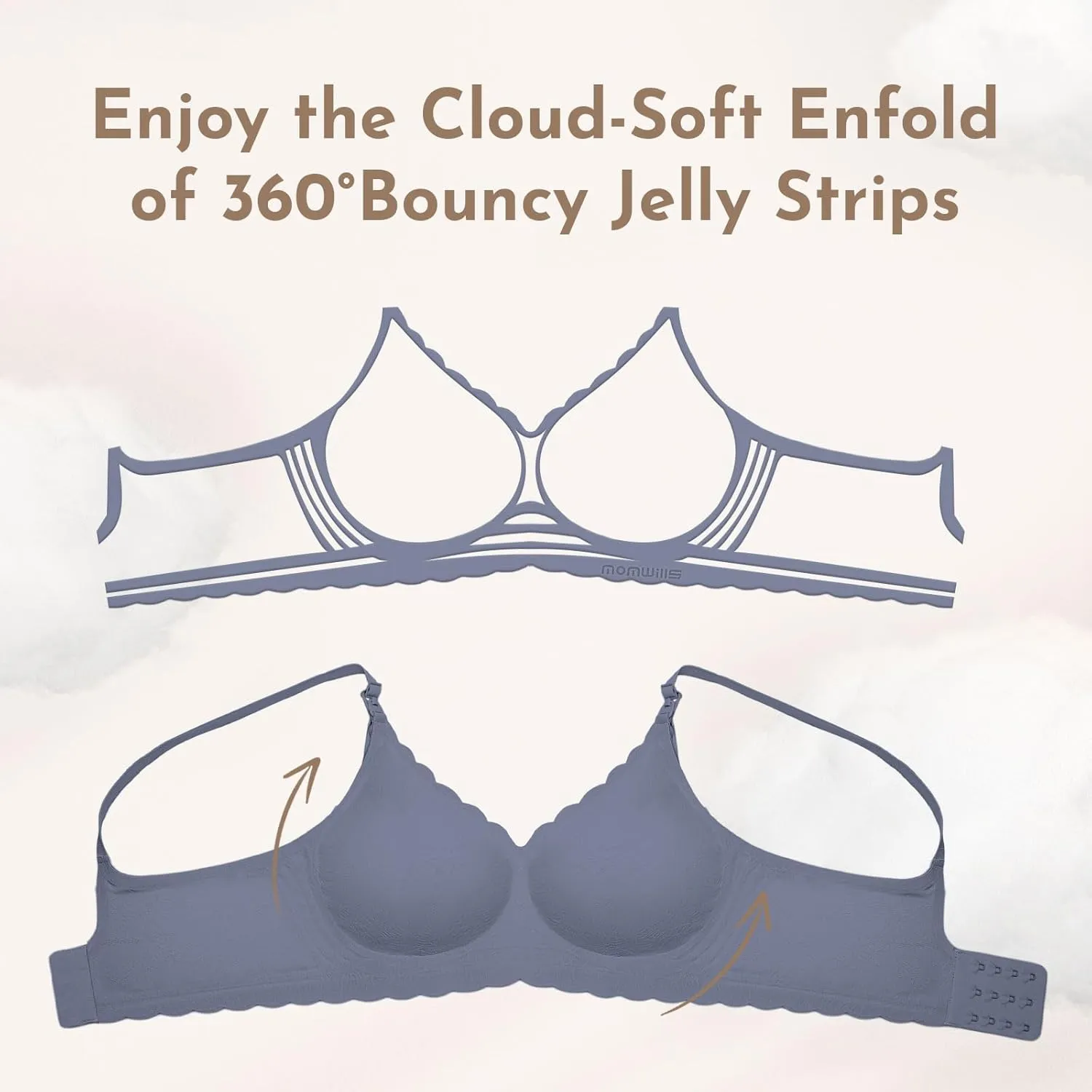 Nursing Bras for Breastfeeding, Seamless Ultra Comfort Maternity Bra, Natural Shape Pregnancy Bras for Women