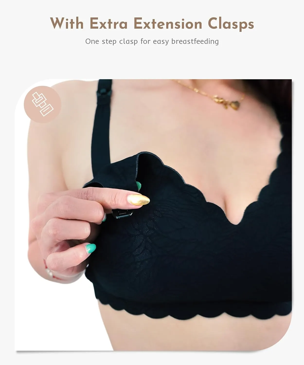 Nursing Bras for Breastfeeding, Seamless Ultra Comfort Maternity Bra, Natural Shape Pregnancy Bras for Women