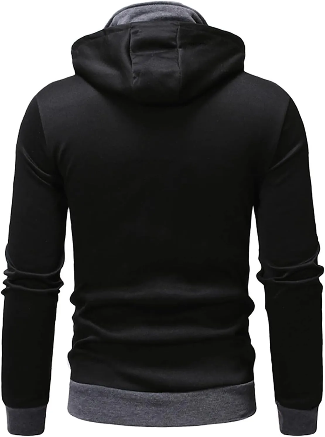 Oversized Zip Up Hoodie Heated Hoodie Fake Two-Piece Sports Sweatshirt Long Sleeve Zipper Hooded Jacket Coats