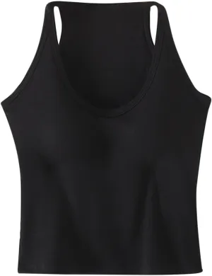 Padded Tank Tops for Women Built in Bras Going Out Seamless Underwear Yoga Mosture Wicking Fit Camisole 2025 Trendy