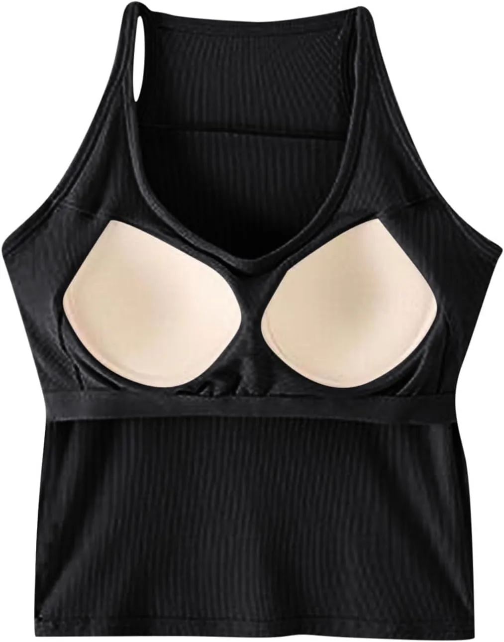 Padded Tank Tops for Women Built in Bras Going Out Seamless Underwear Yoga Mosture Wicking Fit Camisole 2025 Trendy