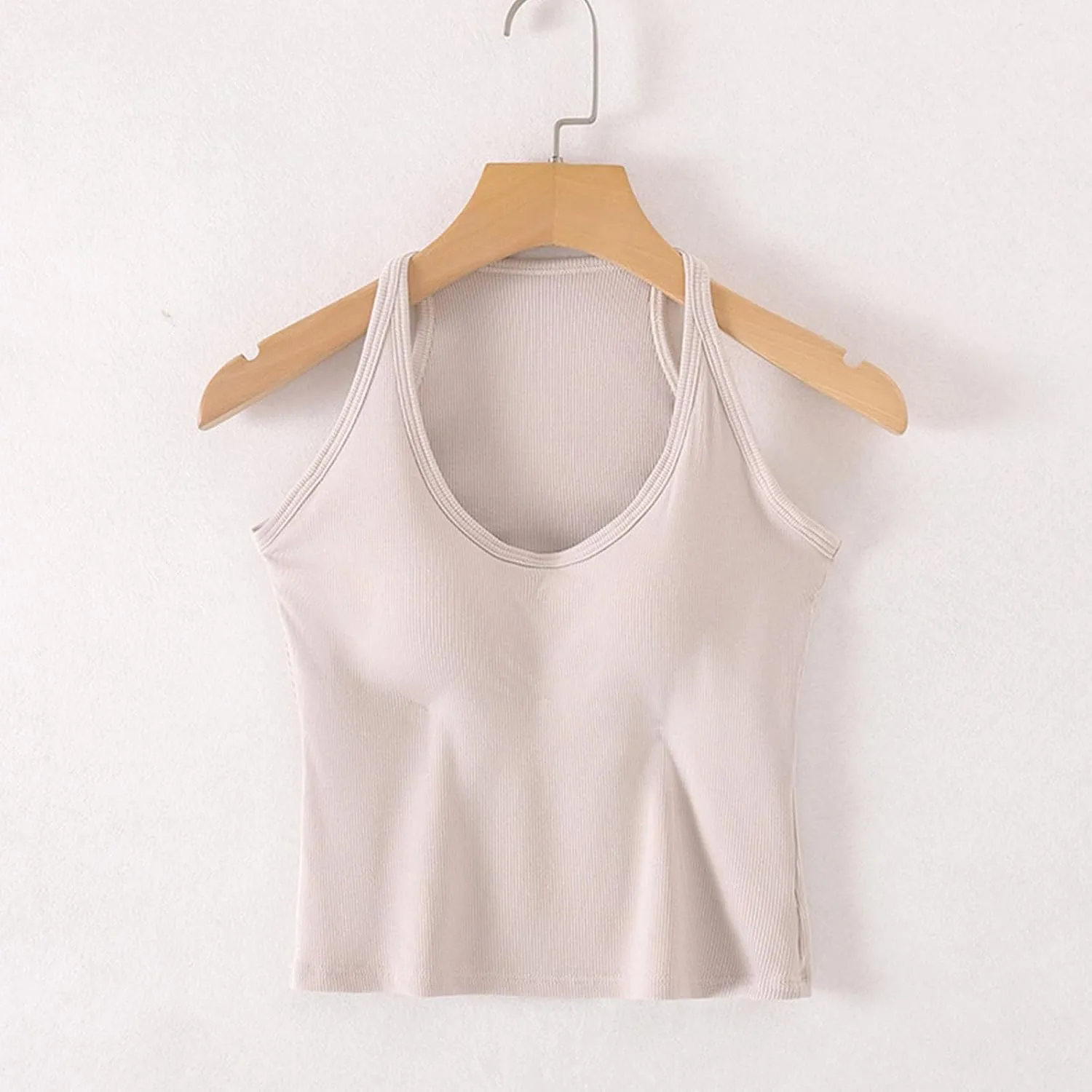 Padded Tank Tops for Women Built in Bras Going Out Seamless Underwear Yoga Mosture Wicking Fit Camisole 2025 Trendy