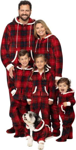 PajamaGram Christmas Pajamas For Family - Christmas Onesies For Family, Pet LG Red