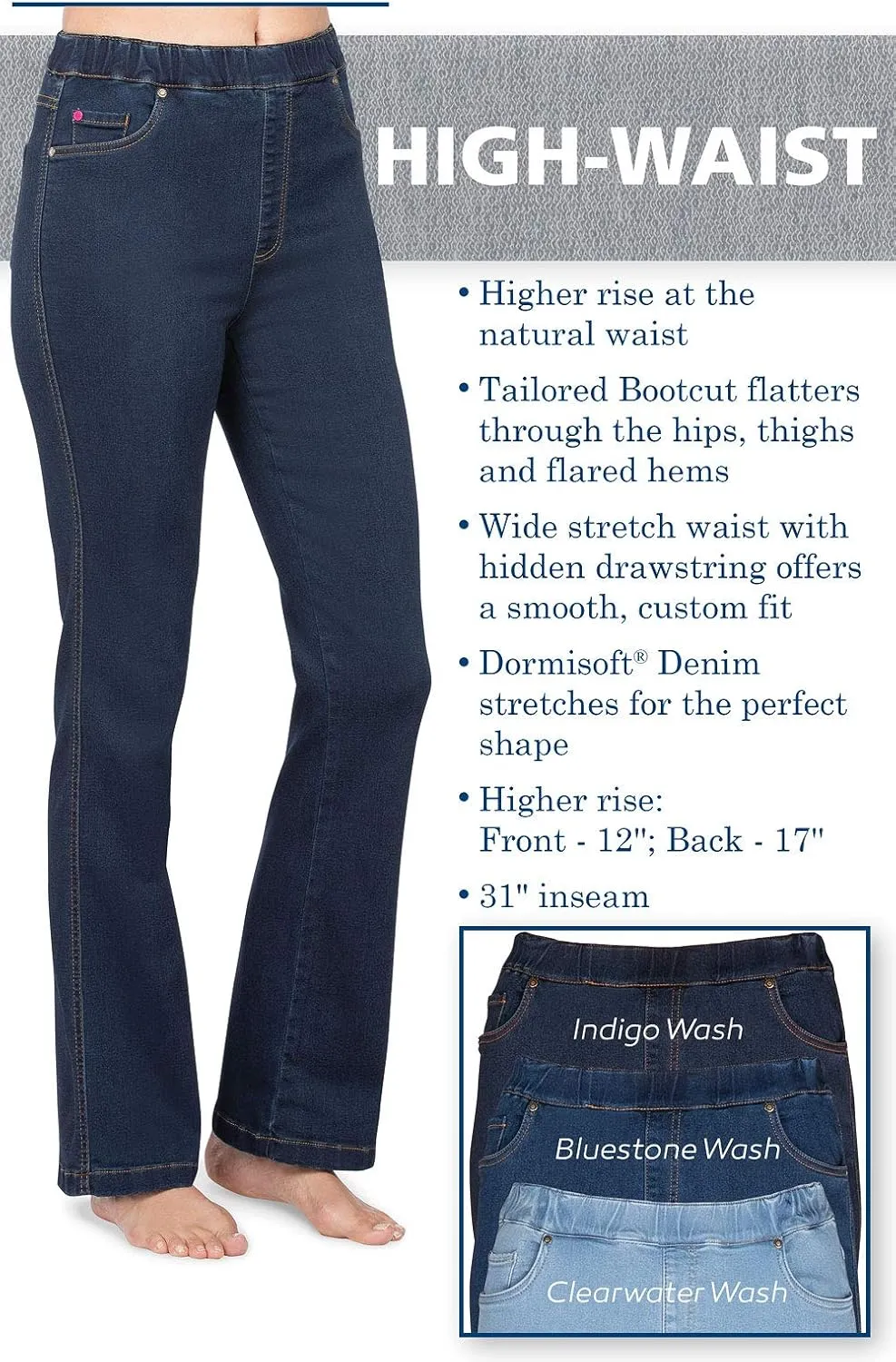 PajamaJeans High Waist Jeans - Curvy Jeans for Women