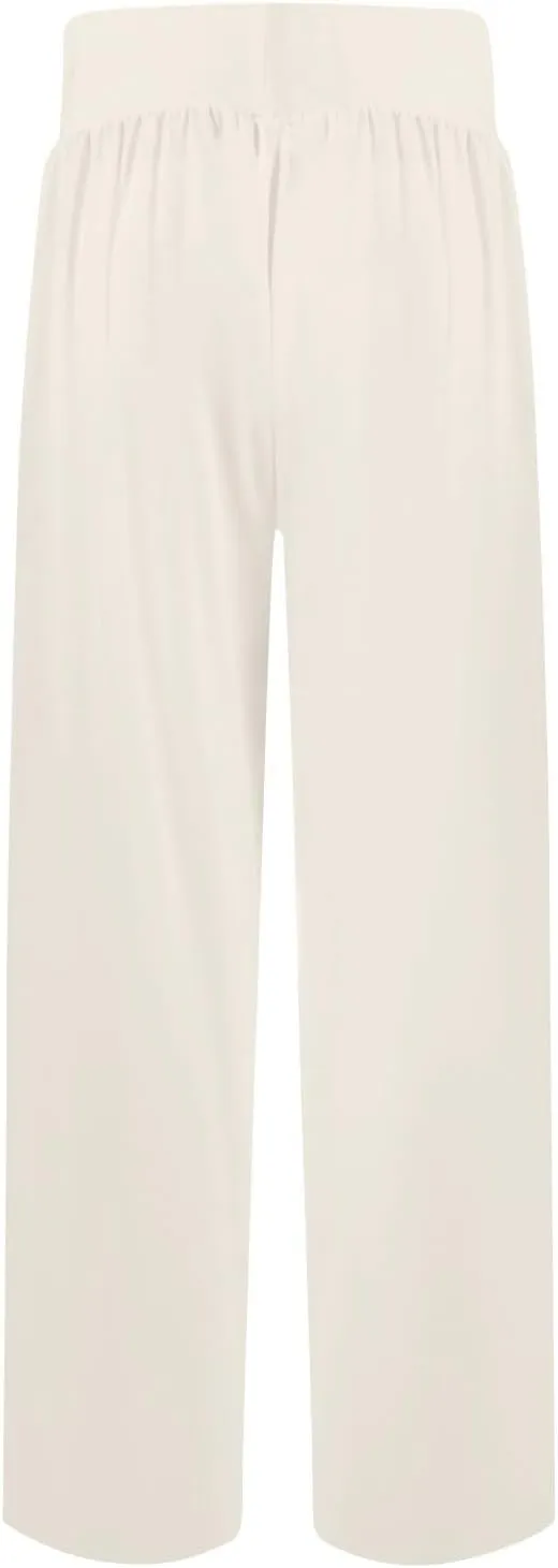 Palazzo Pants Women Plus Size Elastic Waist Casual Pants Drawstring Loose Yoga Pants Lightweight Flowy Wide Leg Pants