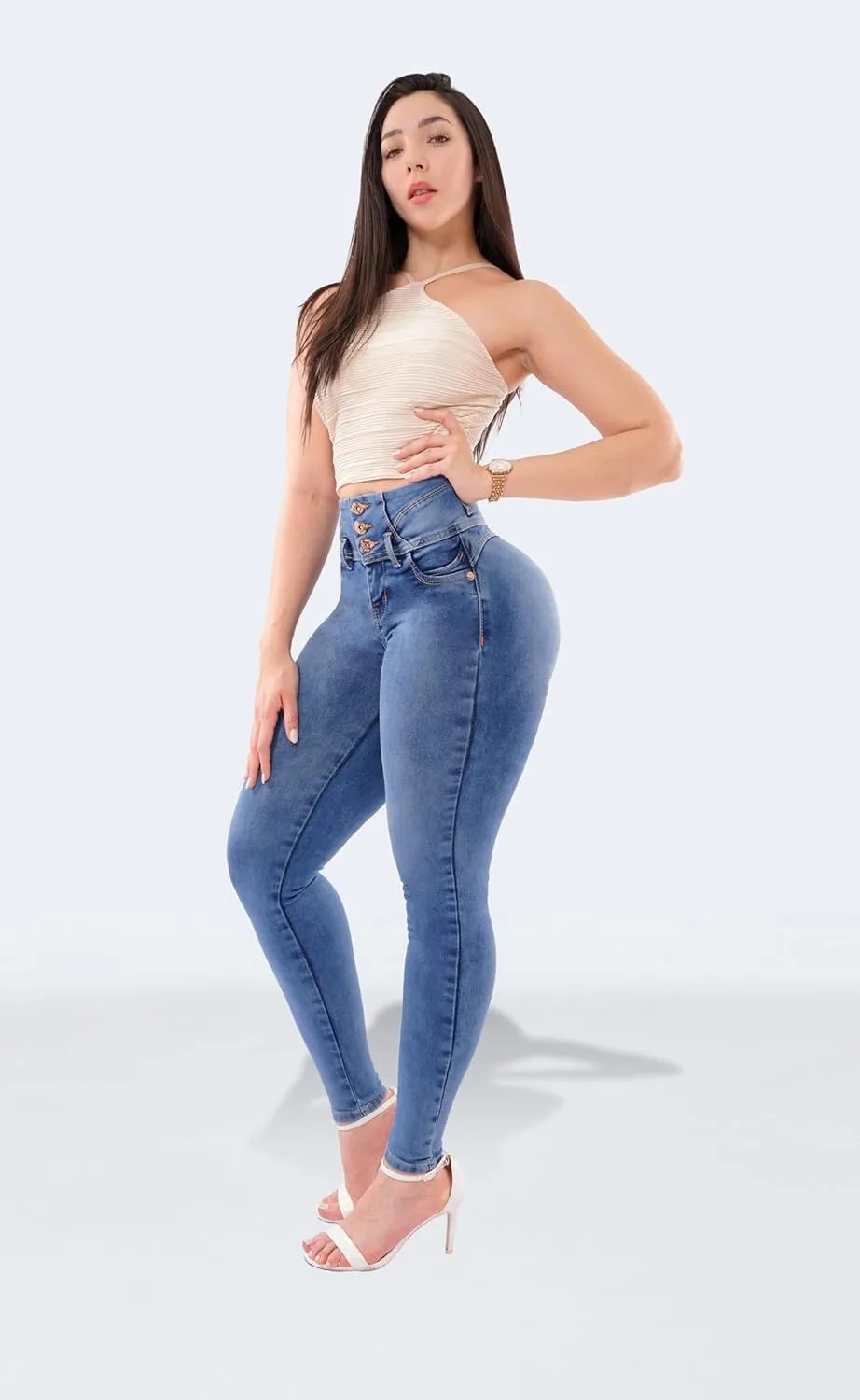 Pantalones Colombianos Levanta cola Butt Lifting Jeans High Waisted Jeans for Women Colombian Jeans