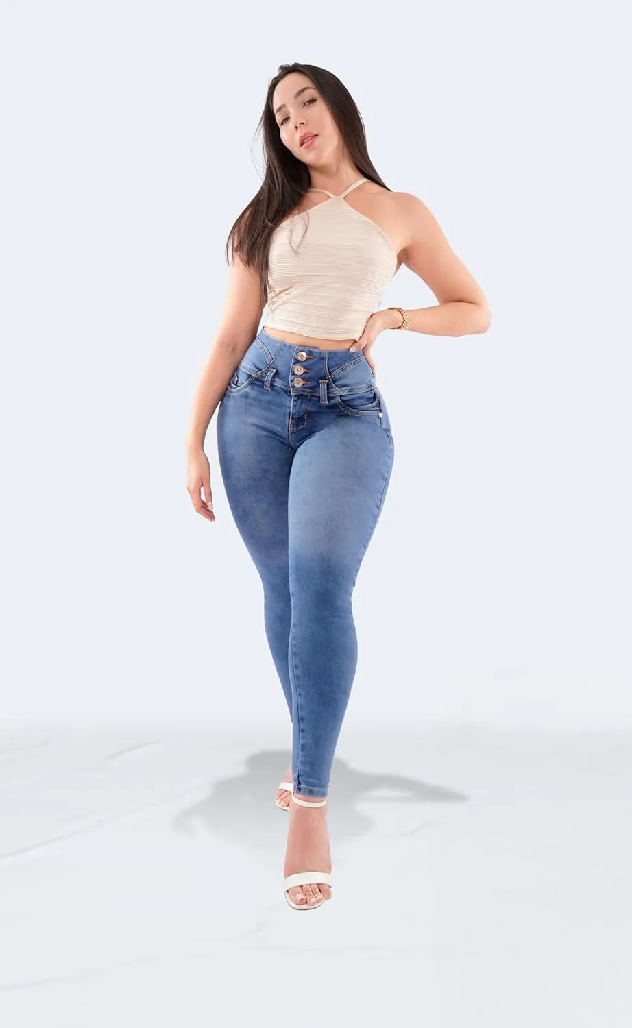 Pantalones Colombianos Levanta cola Butt Lifting Jeans High Waisted Jeans for Women Colombian Jeans