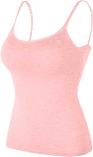 Plus Size Tank Top with Built in Bra for Women Athletic Sleeveless Workout Tops Summer Basic Yoga Camisole