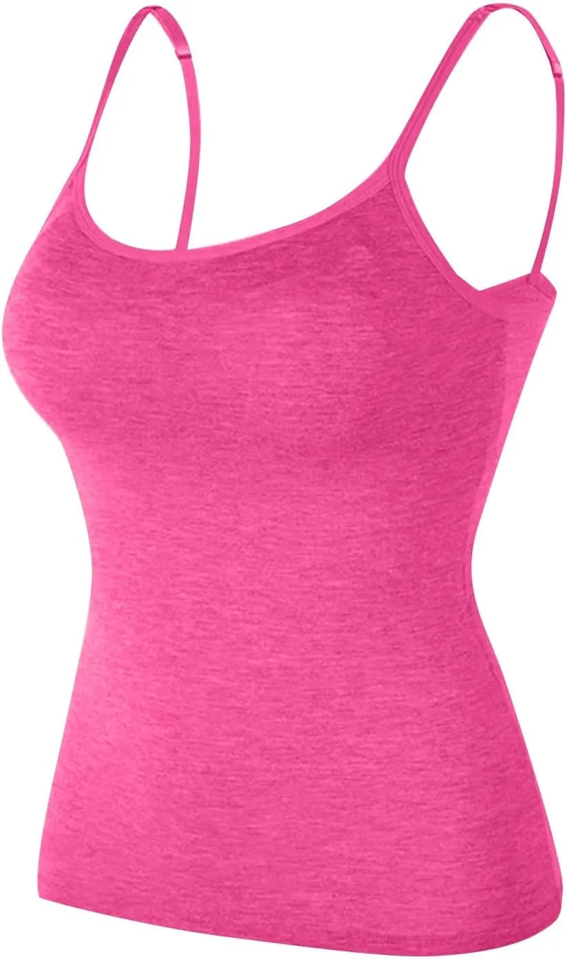 Plus Size Tank Top with Built in Bra for Women Athletic Sleeveless Workout Tops Summer Basic Yoga Camisole