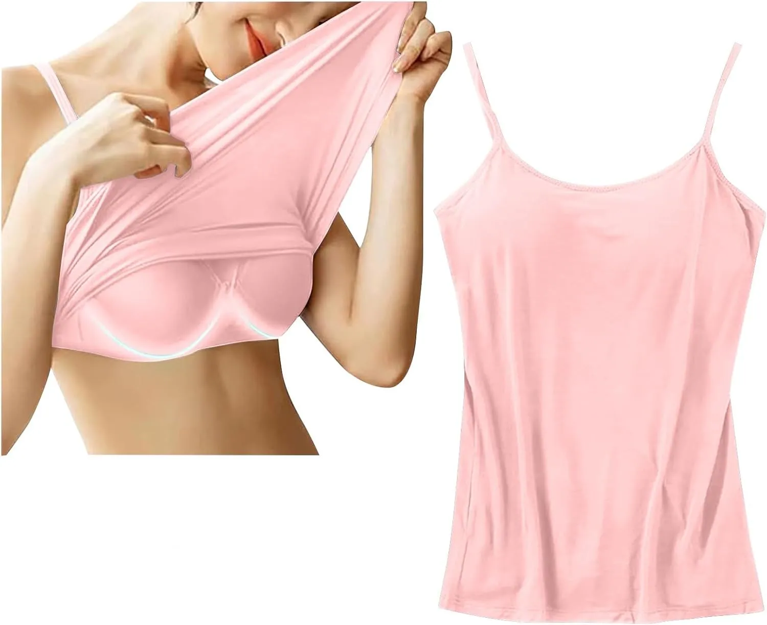 Plus Size Tank Top with Built in Bra for Women Athletic Sleeveless Workout Tops Summer Basic Yoga Camisole