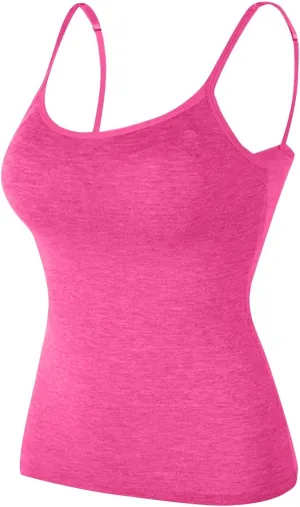 Plus Size Tank Top with Built in Bra for Women Athletic Sleeveless Workout Tops Summer Basic Yoga Camisole