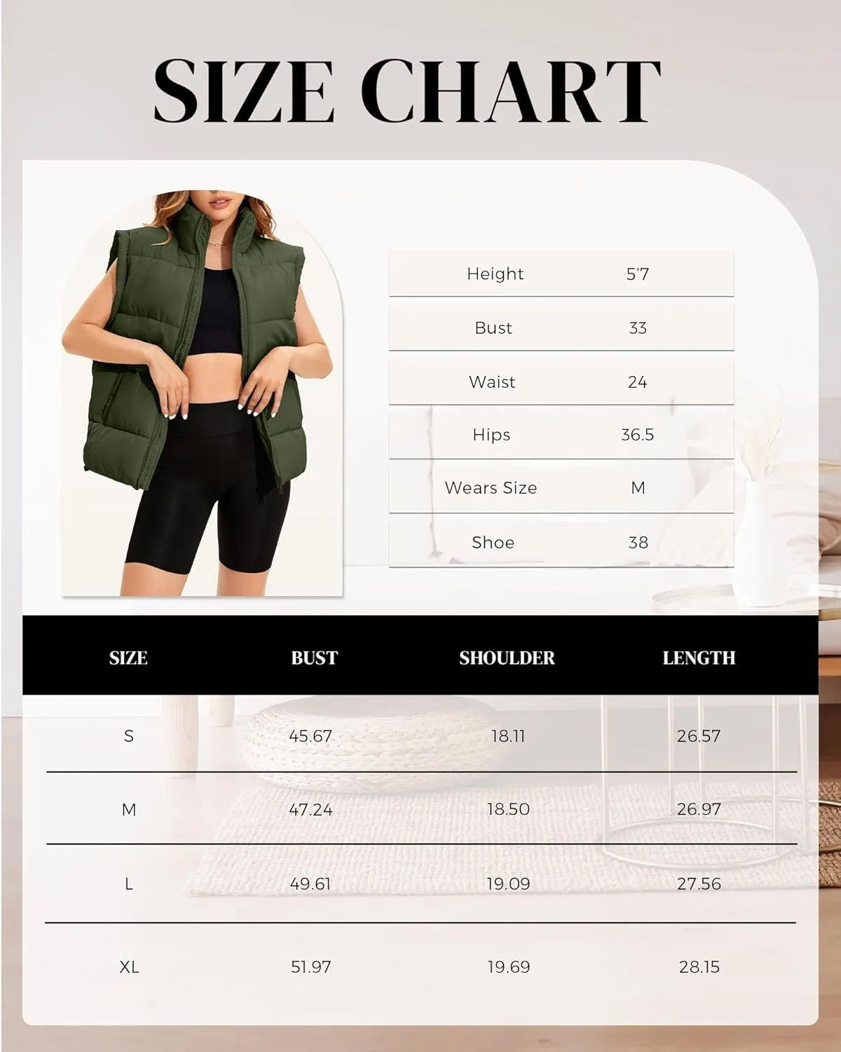 Polu Womens Puffer Vests Oversized Outerwear Vests Stand Collar Sleeveless Padded Down Jackets with Pockets