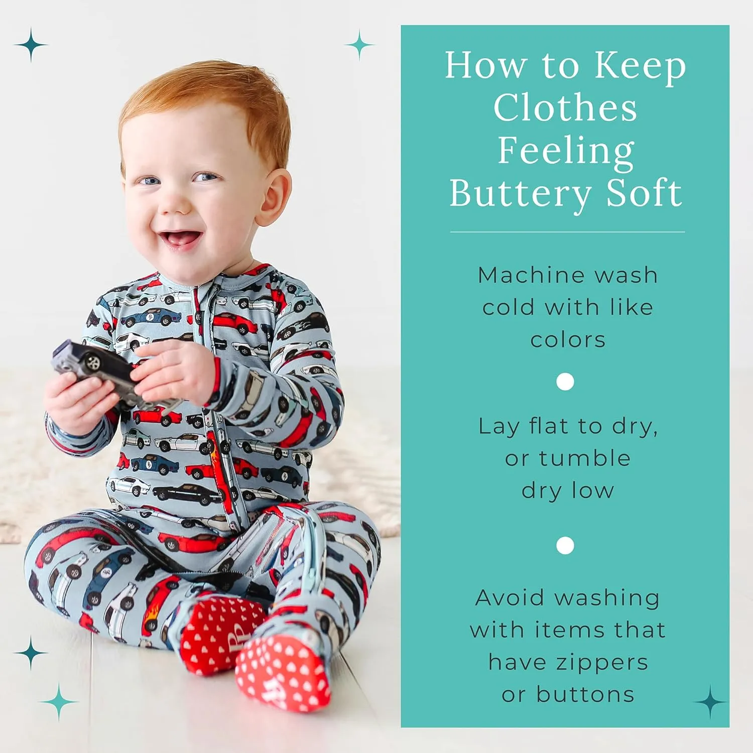 Posh Peanut Baby Boy Footie Pajamas - Soft Viscose Made from Bamboo 2 Way Zipper Sleepers & Onesies