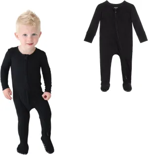 Posh Peanut Baby Boy Footie Pajamas - Soft Viscose Made from Bamboo 2 Way Zipper Sleepers & Onesies