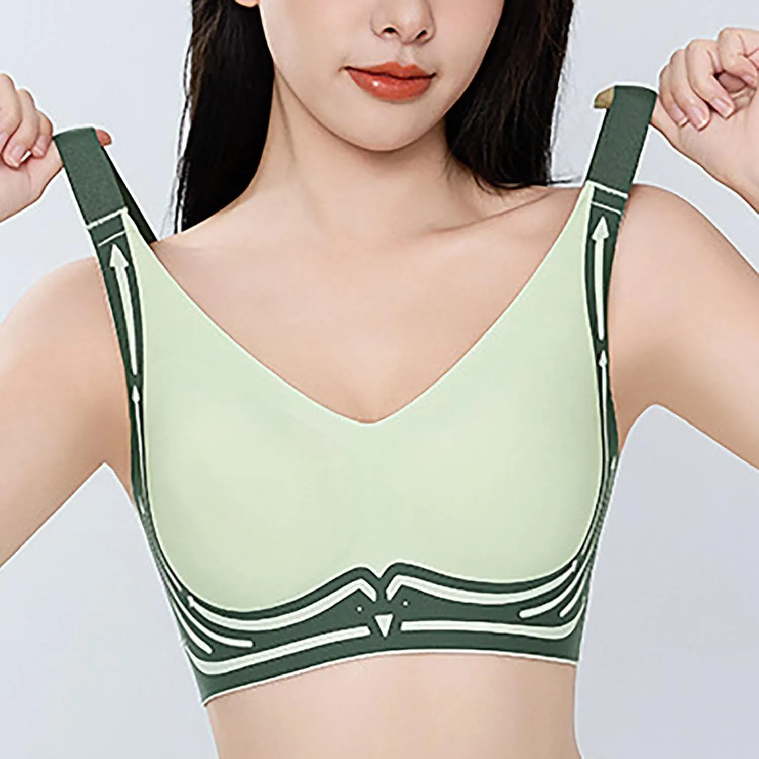 Powerful Push Up Bra for Women No Underwire Seamless Full Coverage Bralettes Soft Supportive Everyday Bras