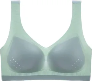 Push Up Bra for Women Summer Full Coverage Seamless Bras Ultra-Thin Traceless Bras Breathable Sport Sleep Bra