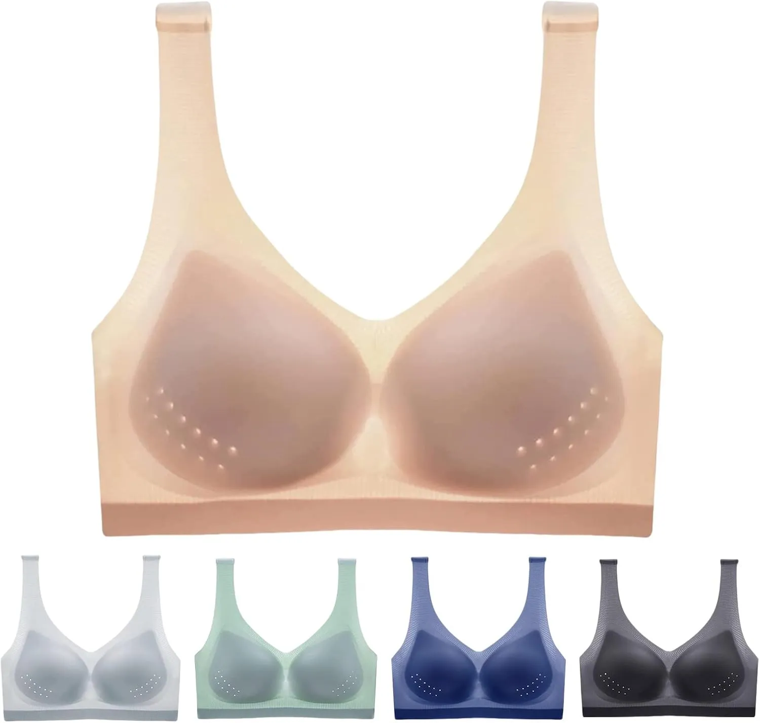 Push Up Bra for Women Summer Full Coverage Seamless Bras Ultra-Thin Traceless Bras Breathable Sport Sleep Bra