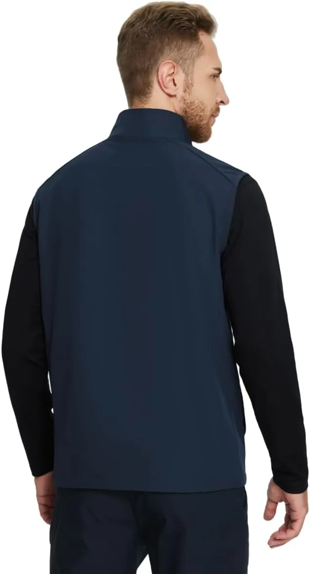 Rouen Mens Vests Outerwear Performance Lightweight Sleeveless Jacket Windproof Softshell Vests Sports Golf Vest for Men