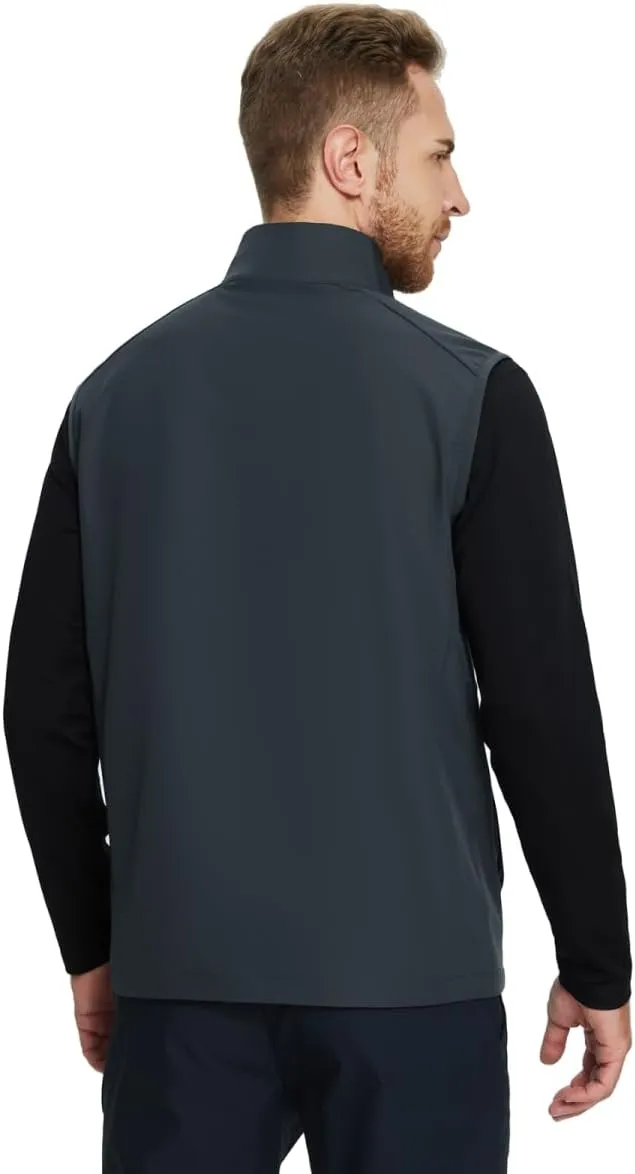 Rouen Mens Vests Outerwear Performance Lightweight Sleeveless Jacket Windproof Softshell Vests Sports Golf Vest for Men