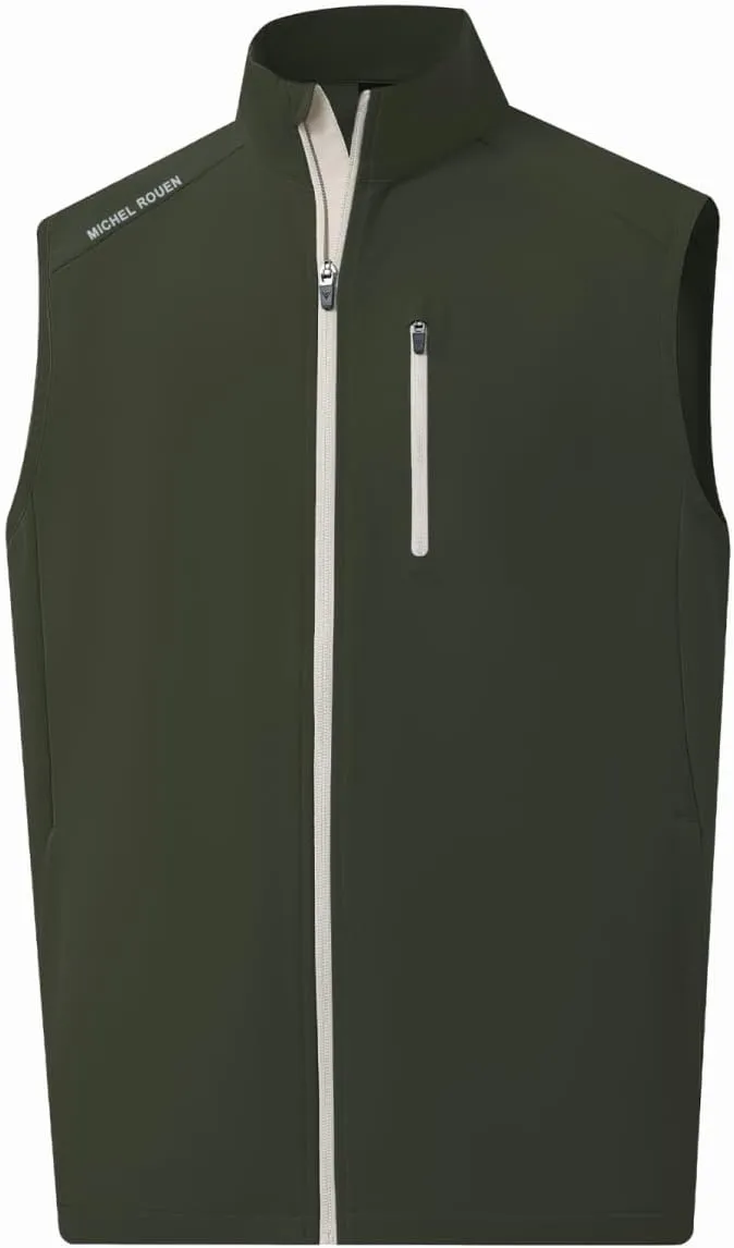 Rouen Mens Vests Outerwear Performance Lightweight Sleeveless Jacket Windproof Softshell Vests Sports Golf Vest for Men