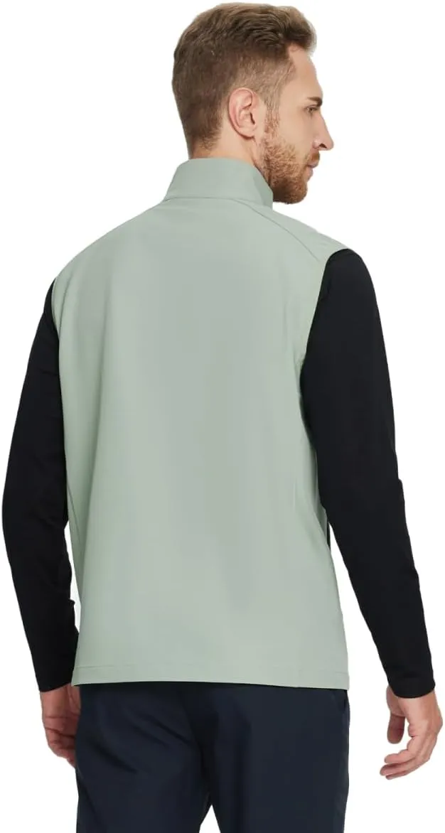 Rouen Mens Vests Outerwear Performance Lightweight Sleeveless Jacket Windproof Softshell Vests Sports Golf Vest for Men