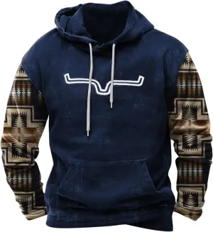 RTTUIOP Graphic Hoodies For Men Cowboy Aztec Ethnic Western Sweatshirts Lightweight Big And Tall Hoodies Pullover With Pocket