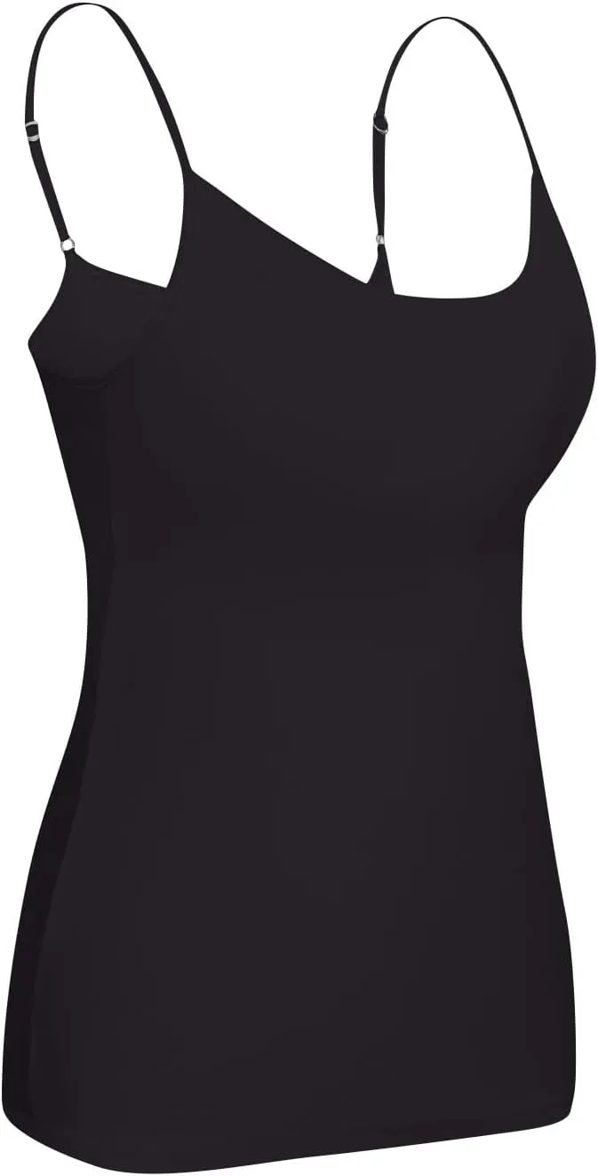 Running Camisole Tops for Women Built in Bra Trendy Spaghetti Strap Tank Top Push Up High Support Sport Comfort Bras