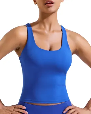 RUNNING GIRL Sports Bras for Women, Racerback Tank Tops with Built in Bras Activewear Yoga Workout Tops for Women