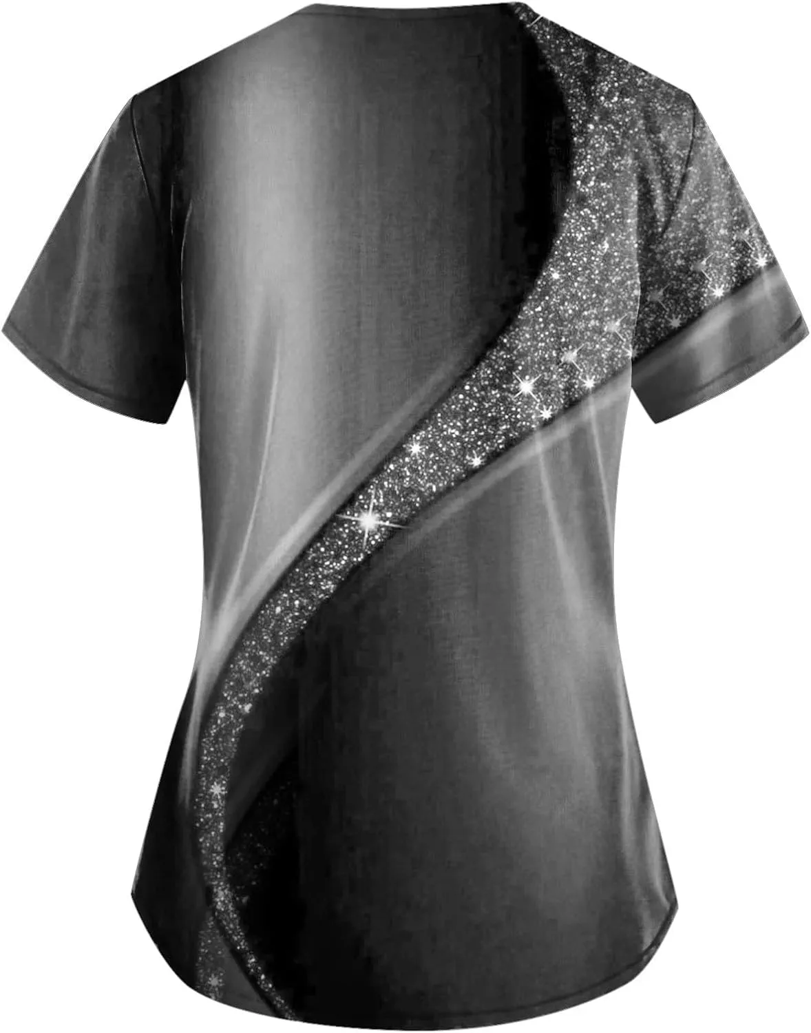 Scrub Tops Women,Women V Neck Nurse Uniforms Plus Size Cute Scrubs Floral Print Gifts Tops with Pockets