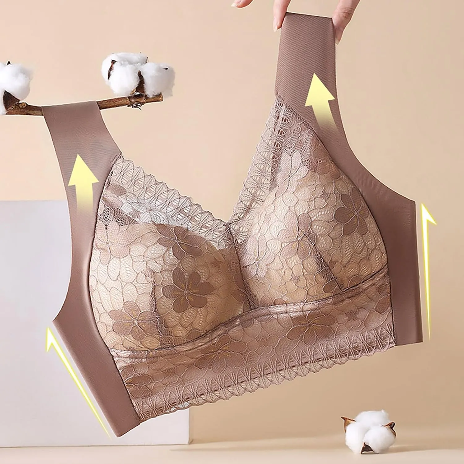 Seamless Bras for Women No Underwire Bras Wireless Bra Lace Breathable Push Up Bralettes Convenient Comfort Bra