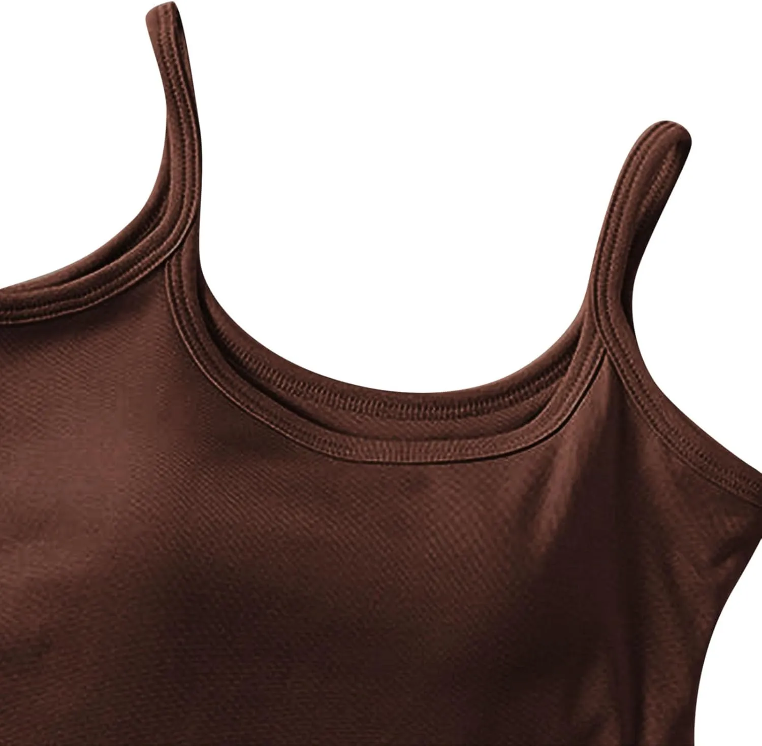 Seamless Sports Bra Cropped Tank Top for Women Spaghetti Straps Workout Tops Ribbed Cami Shirts Undershirt