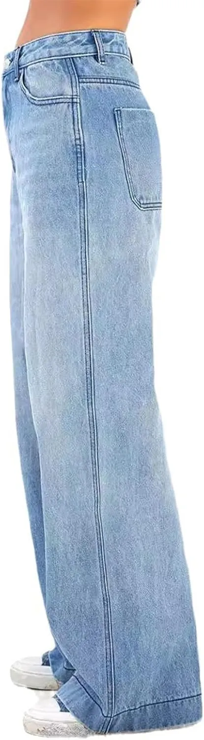 Seraphae Sweatpant Jeans Women, Sweatpants That Look Like Jeans Women, Soft High Waisted Baggy Jeans, Boyfriend Jeans Women