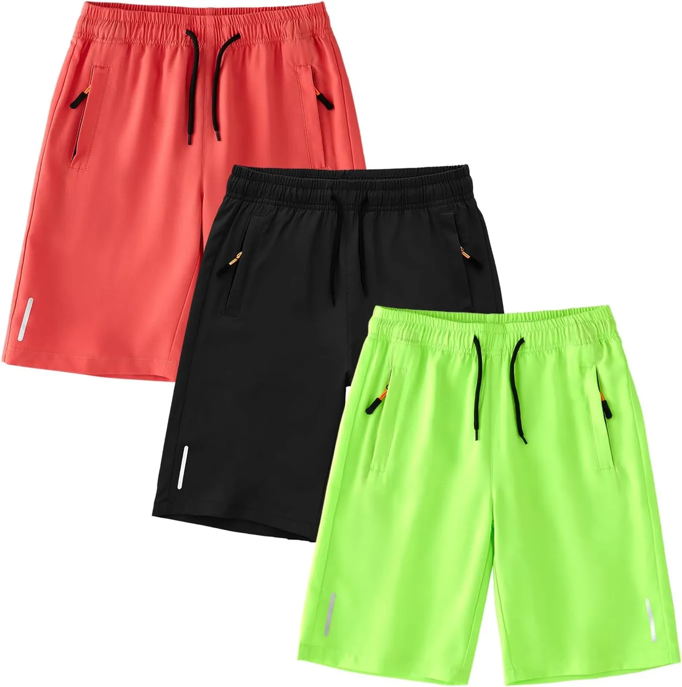 SHOOYING Boys Quick Dry Athletic Shorts Sets