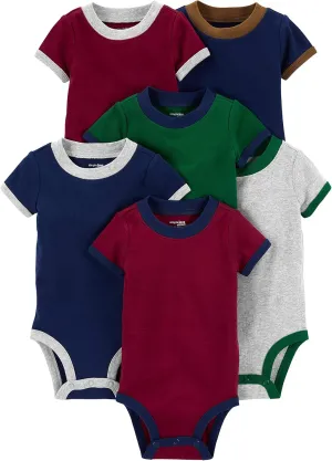 Simple Joys by Carter's Baby Boys' 6-Pack Short-Sleeve Bodysuit