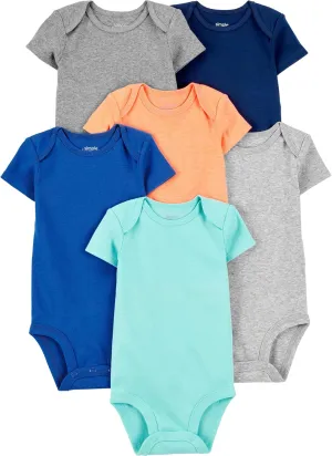 Simple Joys by Carter's Baby Boys' 6-Pack Short-Sleeve Bodysuit