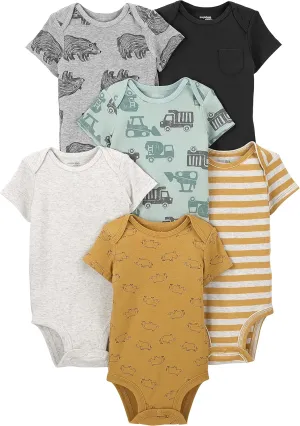 Simple Joys by Carter's Baby Boys' 6-Pack Short-Sleeve Bodysuit